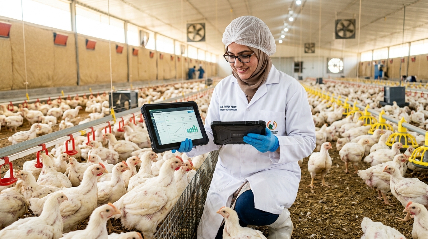 Modern Poultry Farm Veterinary Inspection